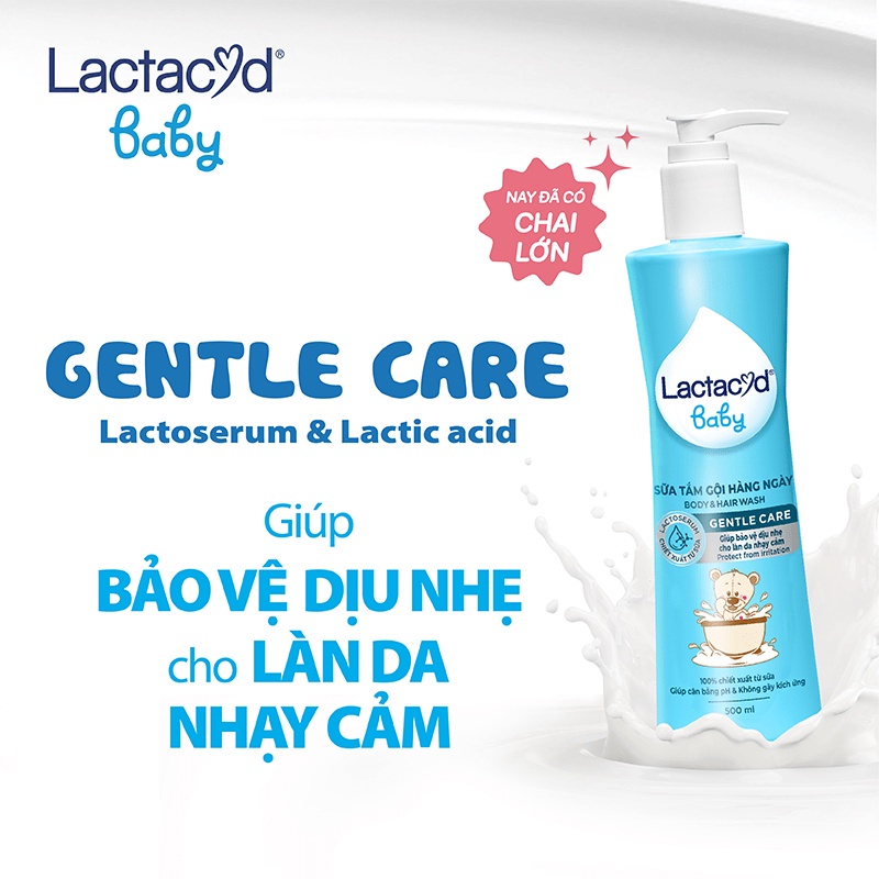 Sữa tắm Lactacyd Gentle care 500ml (Chai)