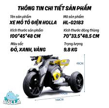 Xe Moto điện địa hình Holla HL- 02183 Vàng - Đỏ - Xanh (CÁI)