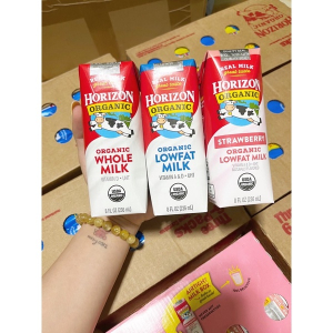 SỮA TƯƠI HORIZON ORGANIC WHOLE MILK MỸ CHO BÉ TỪ 1 TUỔI HỘP 236 ML (HỘP)