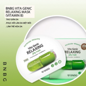 MẶT NẠ GIẤY BNBG RELAXING PHỤC HỒI VÀ THƯ GIÃN DA MỤN, DA MỆT MỎI BNBG VITA GENIC RELAXING JELLY MAS