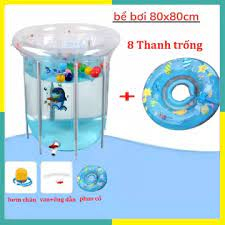 Hồ bơi thành cao trong suốt Doctor Dolp kèm phao cổ (cái)