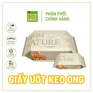 KHĂN ƯỚT NATURE LOVE MERE HÀN QUỐC CHIẾT XUẤT KEO ONG 80 TỜ (gói)