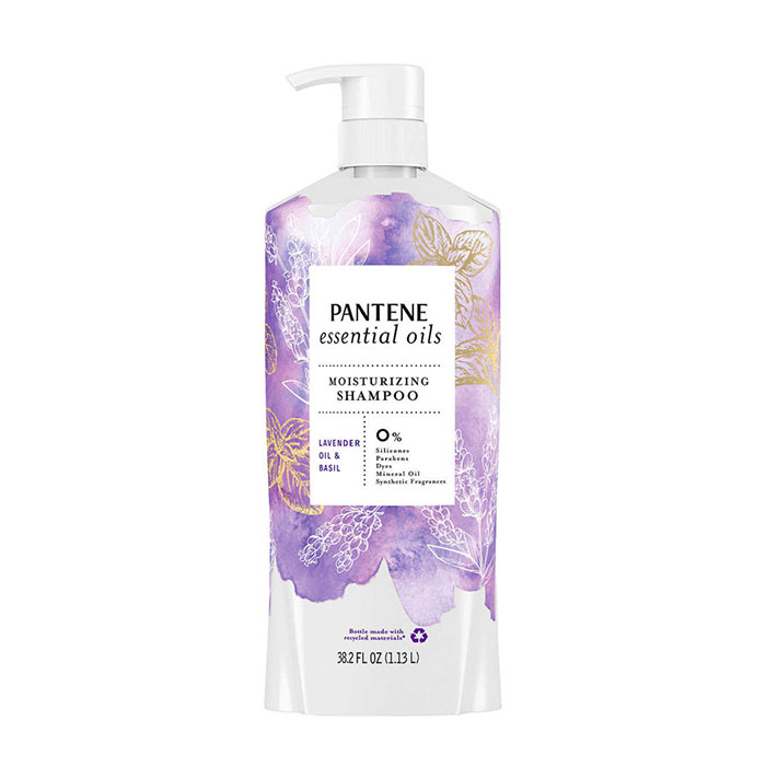 Dầu gội dưỡng ẩm Pantene Essential Oils Lavender Oil & Basil Shampoo 1.13L