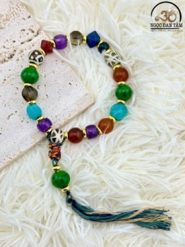 Vòng Tay Đá Lưu Ly Đa Sắc