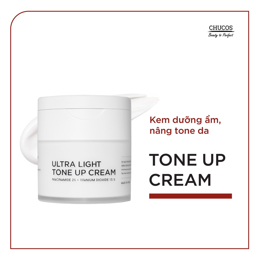 Kem làm trắng da nâng tone ULTRA LIGHT TONE UP CREAM (Niacinamide 2% - Titanium Dioxide 1,5%) 50ml