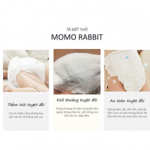 BỈM MOMO RABBIT HÀN SIZE XL QUẦN BÉ GÁI – 22 MIẾNG (BICH)