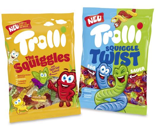 KẸO DẺO TROLLI SQUIGGLE TWIST CON SÂU 100GR ĐỨC (Gói)