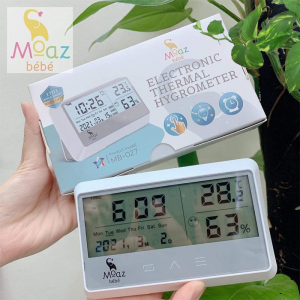 NHIỆT KẾ ĐO NHIỆT ĐỘ PHÒNG VÀ ĐỘ ẤM ĐA NĂNG MOAZ BÉBÉ MB016 (Hộp)