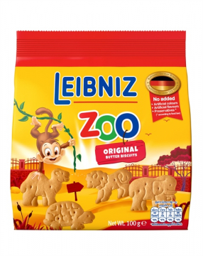 Bánh qui bơ hình thú Leibniz Zoo 100g (Gói)