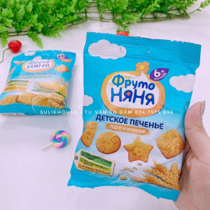 FRUTO BÁNH QUY ĂN DẶM VỊ NGŨ CỐC 6M+ NGA (Bịch)