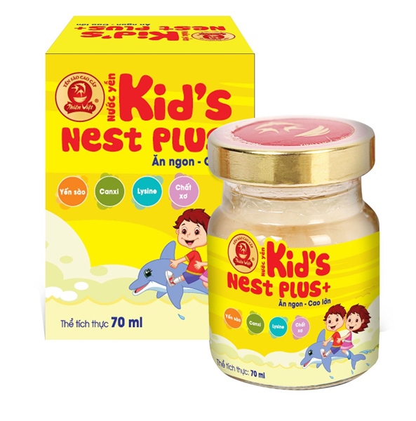 Hộp lọ nước yến Kid's Nest Plus+ Hương yến tự nhiên (HỘP)