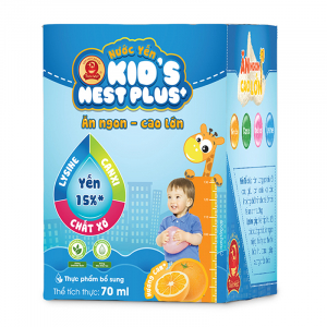 Hộp lọ Yến nước Kid's Nest Plus+ Hương Cam