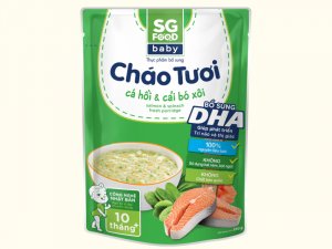 CHÁO CÁ HỒI VÀ CẢI BÓ XÔI SG FOOD BABY