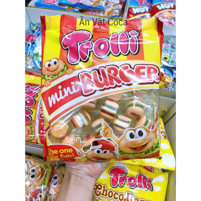 KẸO DẺO HÌNH TROLLI MINI BURGER GÓI 170GR ĐỨC (Gói)