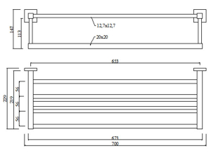 THANH VẮT KHĂN TẦNG BAOINOX BN V08