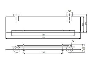 KỆ KÍNH HAIRLINE BAOINOX M7-702L